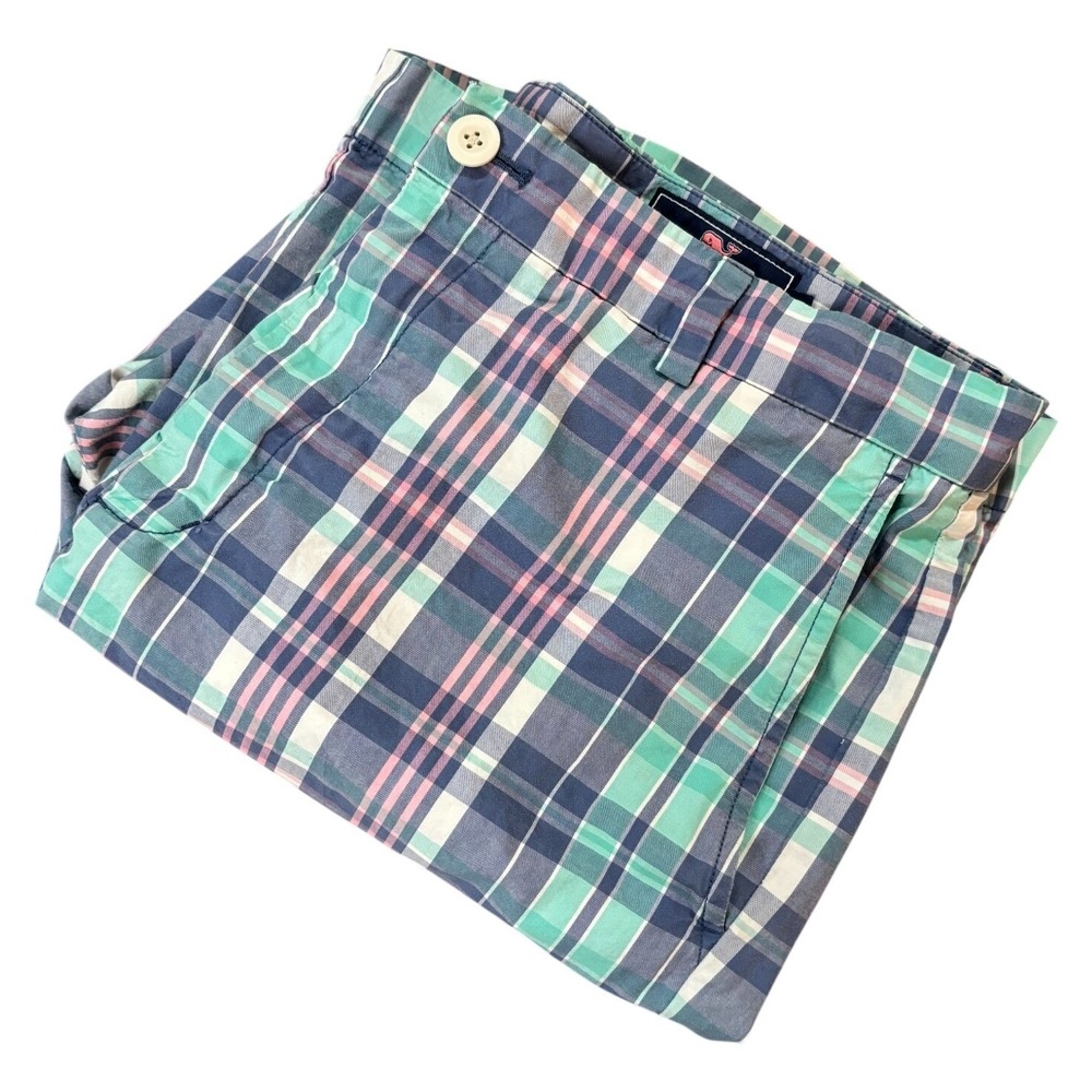 VINEYARD VINES Mens Breaker Shorts 35‎ Plaid Cotton Casual Preppy Summer